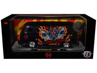 1960 Volkswagen Delivery Van "Maui & Sons" Black with Graphics Limited Edition to 4050 pieces Worldwide 1/24 Diecast Model Car by M2 Machines