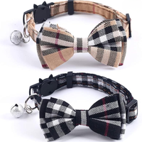 Cat Collars Breakaway With Cute Bow Bell 2 Pack Kitten Collar Plaid Cat Collar With Removable Bowtie Cat Collar For Cats