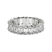 Emerald Cut Lab Grown Diamond Eternity Ring in 14k White Gold (2 cttw FG/VS2)