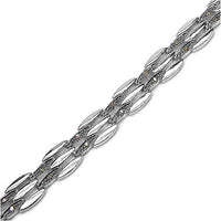 0.22 Carat Genuine Champagne Diamond .925 Sterling Silver Bracelet