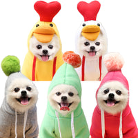 Cute Fruit Dog Clothes For Small Dogs Hoodies Winter Warm Fleece Pet Clothing Puppy Cat Costume Coat For French Chihuahu