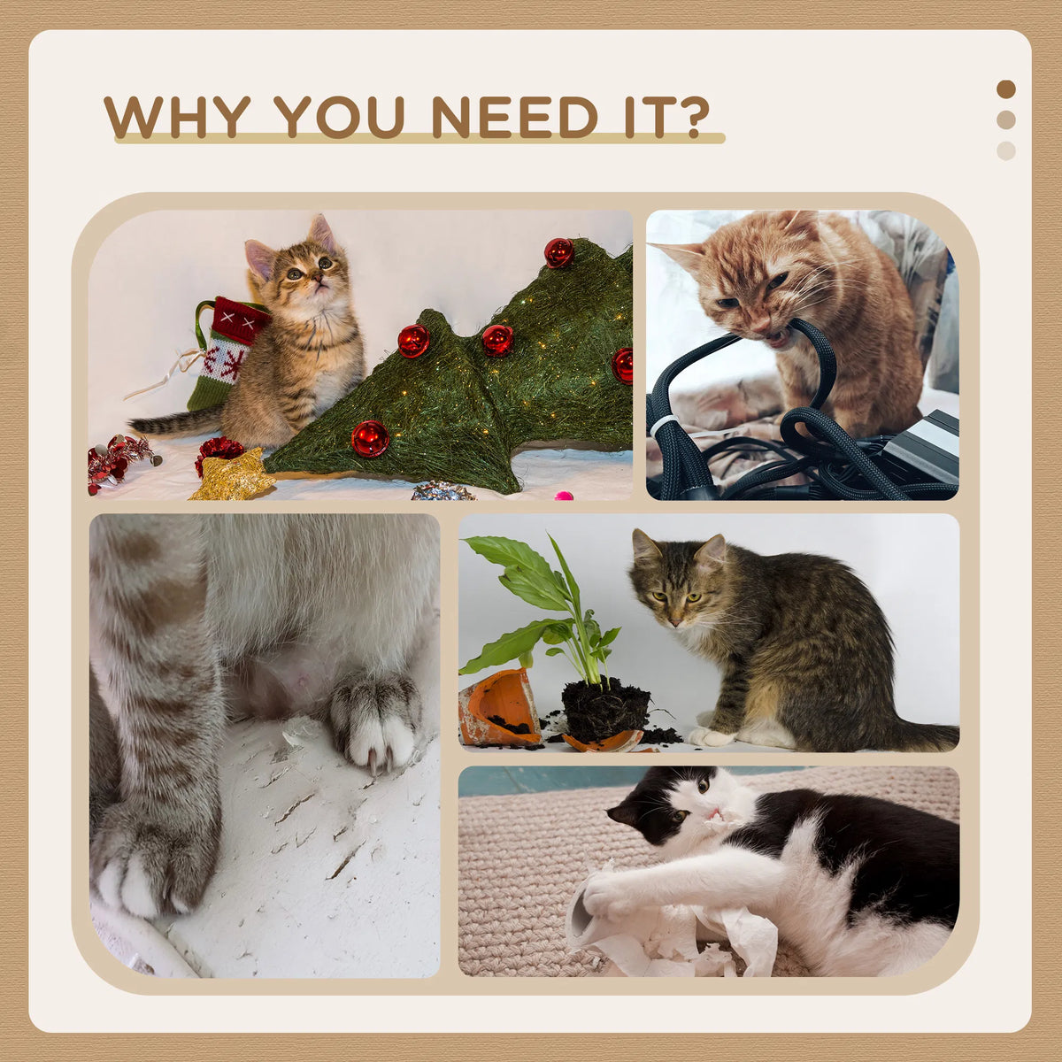 57.5" Cat Tree with Scratching Posts, Large Cat Tower for Indoor Cats with Bed, House, Toys, Grey
