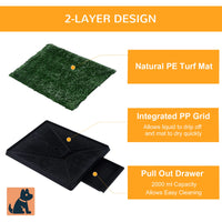 Dog Grass Pad with Tray, Artificial Grass for Dogs, Doggy Bathroom Toilet Potty Tray Indoor Outdoor Puppy Potty Training