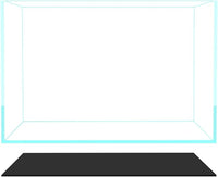Fzone 10 Gal Rimless Low Iron Fish Tank Nova Clear Ultra-White 45° Mitered Edges Translucent Glass Anata Series Aquarium w/Black Foam Leveling Mat(S45-W30)