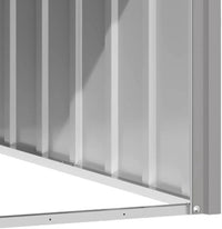 vidaXL Dog House - Durable Galvanized Steel Construction - Weatherproof Dog Kennel - Easy Access with Spacious Entrance - Ideal Outdoor Pet House - Gray