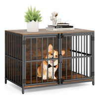 40 Inch Dog Crate Furniture Dog Kennel with Dual Lockable Double Doors