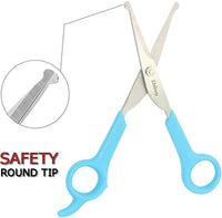 Chibuy Professional Pet Grooming Scissors with Round Tip Stainless - 2. Blue - image 2