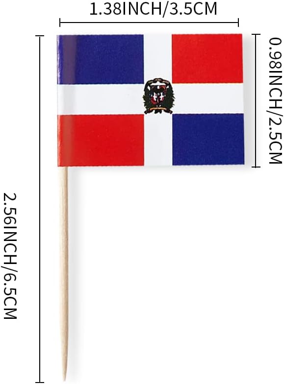mflagperft 100-pack American flag toothpicks with double-sided paper USA flags on wooden picks - view 14