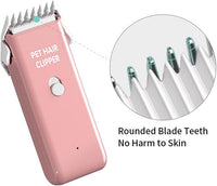 Dog Clippers,Quiet Washable USB Rechargeable Cordless Dog Grooming Kit,Electric Pets Hair Trimmers - Pink Clipper - image 3
