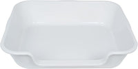 1 Pack of Extra Large Cat Litter Box (ABS Material), Low Entry Senior Litter Pen for Geriatric Kitty Big Cats, Jumbo Pet Safe Litter Boxes Tray for Indoor Pets Potty (Gray, 24" L x 20" W)