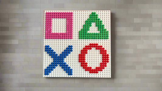 Build it Yourself DIY Kit – PlayStation Icons | Build Your Own Brick Mosaic (32x32 Studs) - BIG FRENCHIES