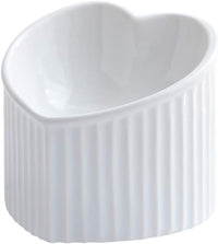 Pink Ceramic Raised Cat Bowls - White