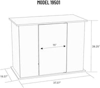 Pemberly Row Engineered Wood 50/65 Gallon Serene Cherry Upright Aquarium Stand