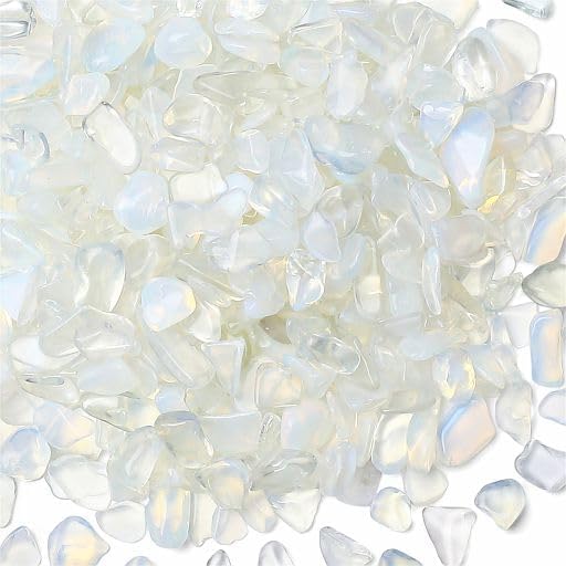 Fluorite Aquarium Gravel Rocks Natural Tumbled Healing Crystal Chips - Opal / 0.44 Pound