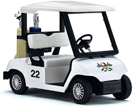 KiNSFUN Golf Cart 4½" Die Cast Metal Model Pullback Action Toy – Fun for Kids & Family - White