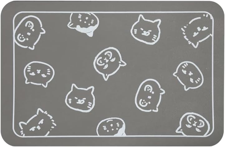 YCT absorbent cat food mat with non-slip rubber backing