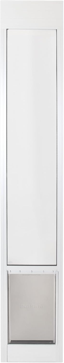 PetSafe Sliding Glass Pet Door, Large Dogs to 100 lbs - 75 7/8" to 80 11/16" Sliding Door / Medium - Standard / White