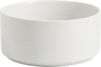 Ceramic 6.1inch Non-Slip Dog Food and Water Bowl for Small & Medium Breed Dogs,Pet Bowl for Replacement, Protects Cervical Spine (White)