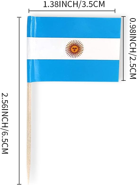 mflagperft 100-pack American flag toothpicks with double-sided paper USA flags on wooden picks - view 20