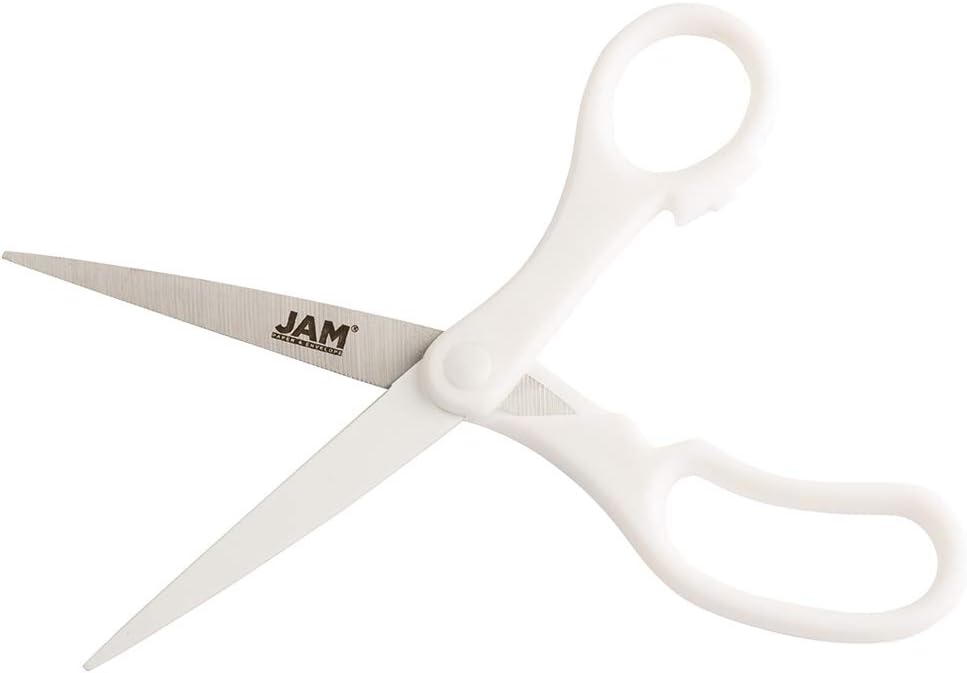 JAM PAPER Multi-Purpose Precision Scissors - Standard (8 Inch) / White - image 3