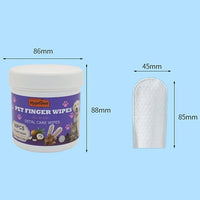 Pet Teeth Cleaning Finger Wet Wipes for Dogs and Cats Easy Oral Care Ear Eye Soft Disposable Wipe Dog Cat Toothbrush Cleaner Safe Non-Irritating Grooming Kit Care 60 Counts