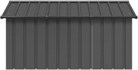 vidaXL Large Anthracite Dog House Galvanized Steel Outdoor Kennel for Breeds 45.9 X 60.2 32.1 in Perfect Pet Shelter Houses Puppy of Supply Shed