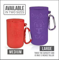 Dog Doo Tube Filled Dog Waste Bag Holders - Reusable Dog Poop Bag Tubes Designed to Keep in Odors and Germs