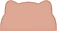 Cat Food Mat, Silicone Non Slip Dog Bowl Mat Waterproof Cat Feeding Mat Stop Food Spills and Water - Tea Rose / 17"L x 10"W