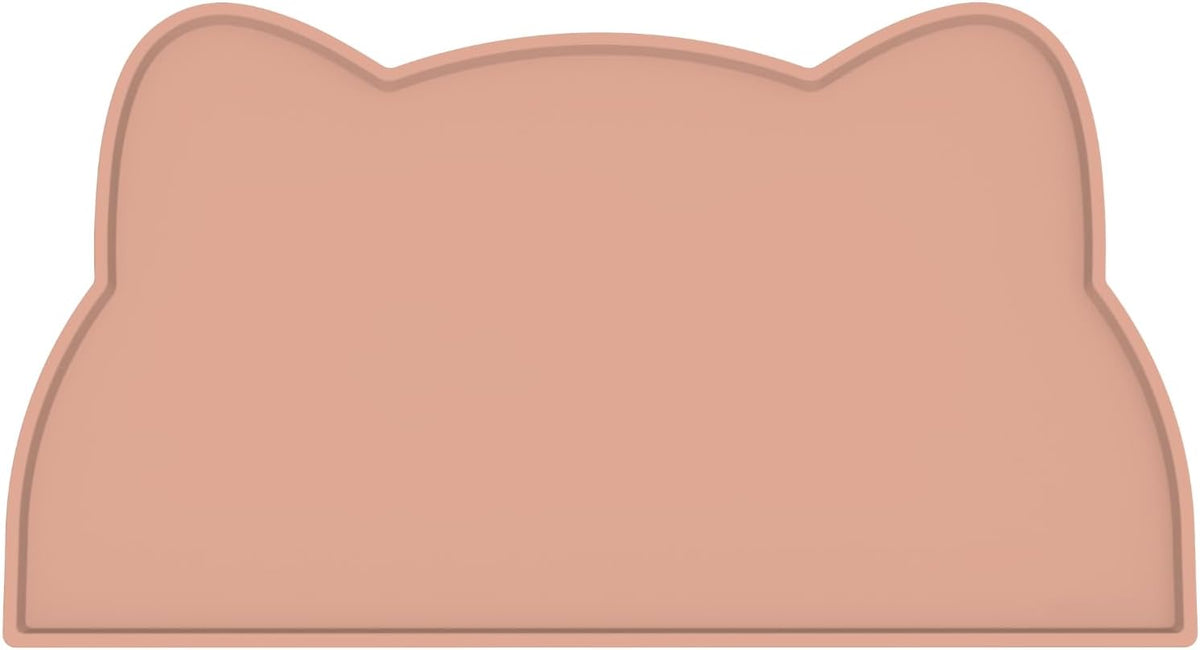 Cat Food Mat, Silicone Non Slip Dog Bowl Mat Waterproof Cat Feeding Mat Stop Food Spills and Water - Tea Rose / 17"L x 10"W