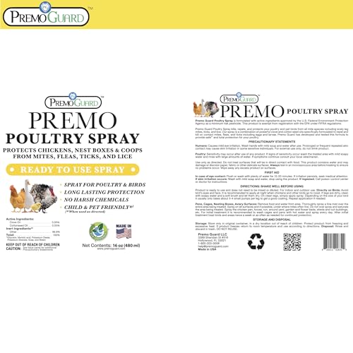 Poultry Spray 16 oz | Plant Based Natural Non-Toxic | By Premo Guard