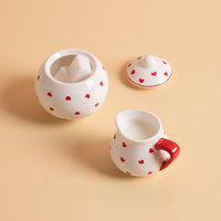 Sweejar porcelain tea set for little girls in pumpkin shape with teapot, cups and saucers - view 16