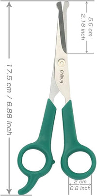 Chibuy Professional Pet Grooming Scissors with Round Tip Stainless - 4. Green - image 4