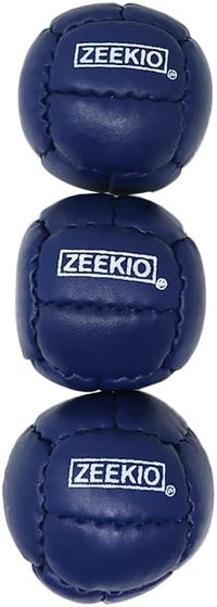 Zeekio Galaxy 12 panel leather juggling balls, pack of 3 in dark blue - view 30