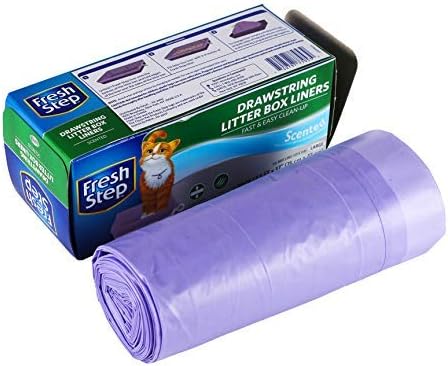 Fresh Step Drawstring Cat Litter Box Liners, Scented