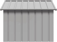 vidaXL Dog House - Durable Galvanized Steel Construction - Weatherproof Dog Kennel - Easy Access with Spacious Entrance - Ideal Outdoor Pet House - Gray