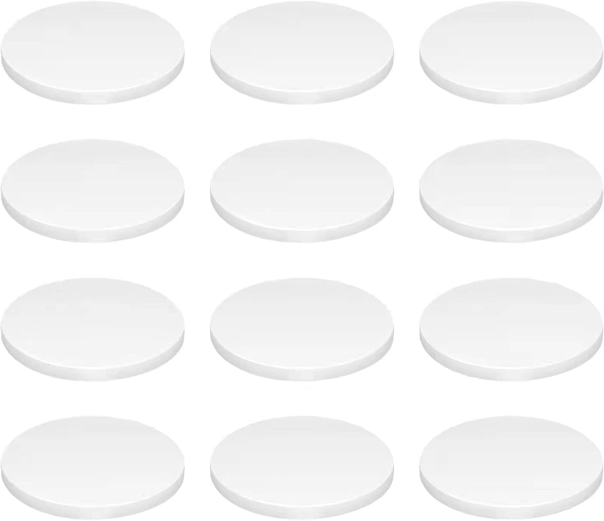 Ceramic White Coralline Coral frag Plugs Coral frag Base Round 20pc – Essentials for Fish - round，70mm，12pcs