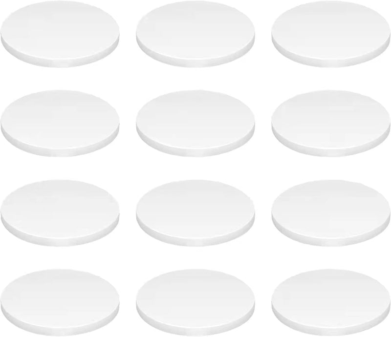 Ceramic White Coralline Coral frag Plugs Coral frag Base Round 20pc – Essentials for Fish - round，70mm，12pcs
