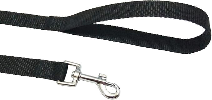 Nylon Training Dog Leash for Small Medium Large Dogs, Camping - Black / 1" x 100ft - image 4