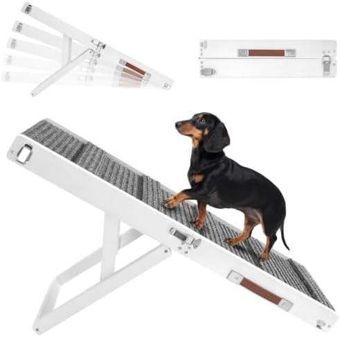 Pawaboo 2026 Upgraded Small Dog Ramp for Couch Foldable - W-white / 80×30cm-for couch