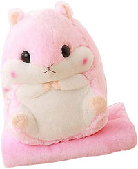 YunNasi Plush Hamster Stuffed Animal Toys Hamster Throw Pillow - Pink - image 4