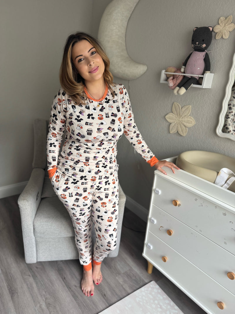 Bark & Treat (Women's Long Sleeve PJ) - BIG FRENCHIES