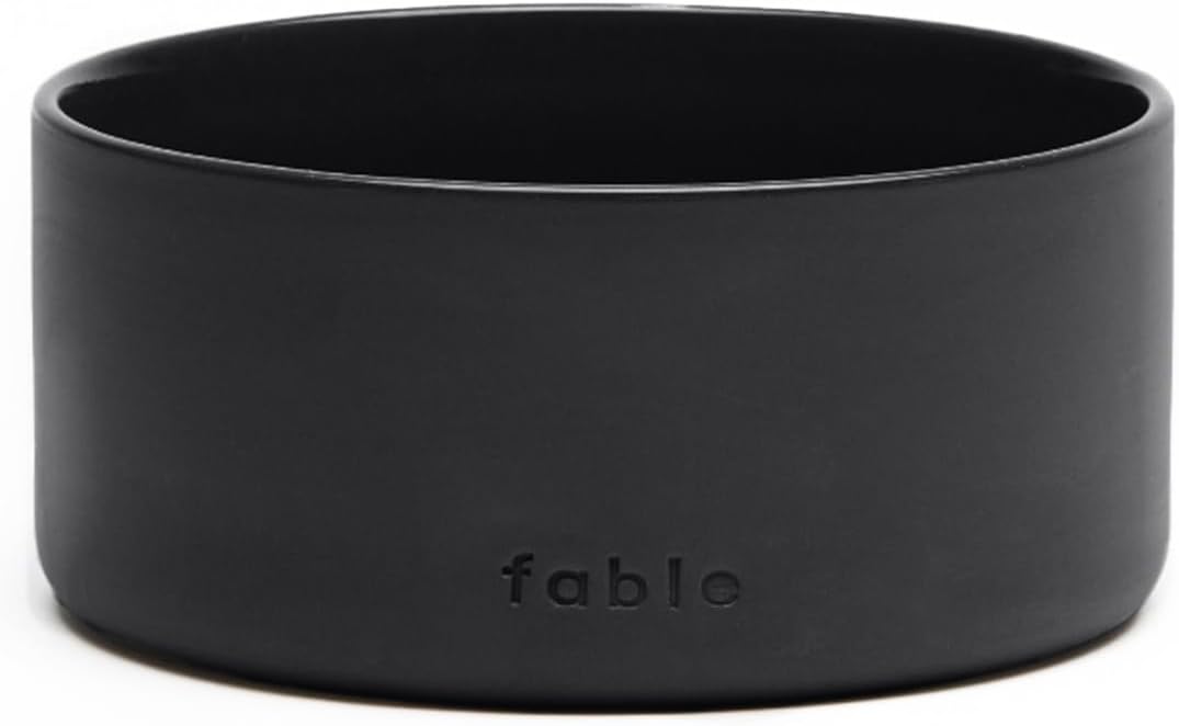 Fable Pets Ceramic Dog Bowl and Cat Dish - XS/S / Dark Shadow