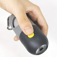 Dog Poop Bag Dispenser with Built-in LED Flashlight and Metal Clip for Leash, Pet Waste Bag Holder, Dog Walking Accessory (Black)