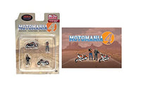 "Motomania 4" 4 piece Diecast Set (2 Figures and 2 Motorcycles) Limited Edition to 4800 pieces Worldwide 1/64 Scale Models by American Diorama