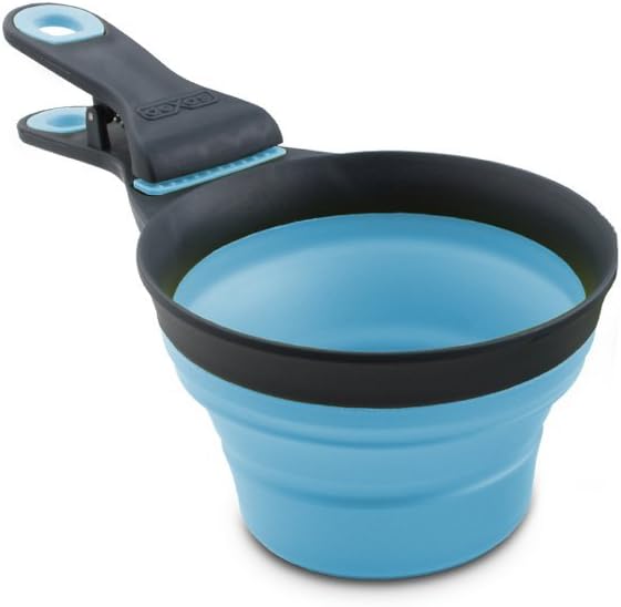Dexas Popware for Pets Collapsible Klip Scoop - 1 Cup Capacity / Blue