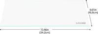 LANDEN Glass Aquarium Lid with Clips for 30x30cm 6.6 Gallon Rimless - Glass Lid / 342x168mm (1 pc) - image 3