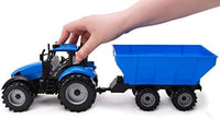 Toyland Friction Powered Farm Tractor with Trailer - Blue Tractor & Trailer - image 4