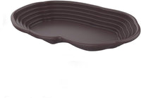 Extra Large Reptile Bathing Pool Reptile Feeding Dish Water Bowl - Black