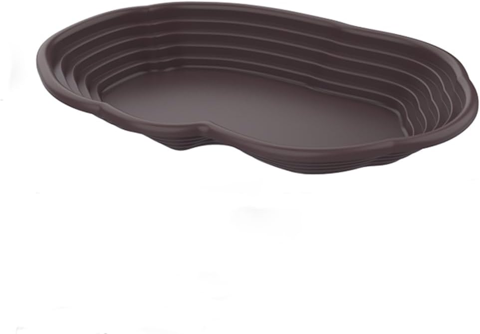 Extra Large Reptile Bathing Pool Reptile Feeding Dish Water Bowl - Black