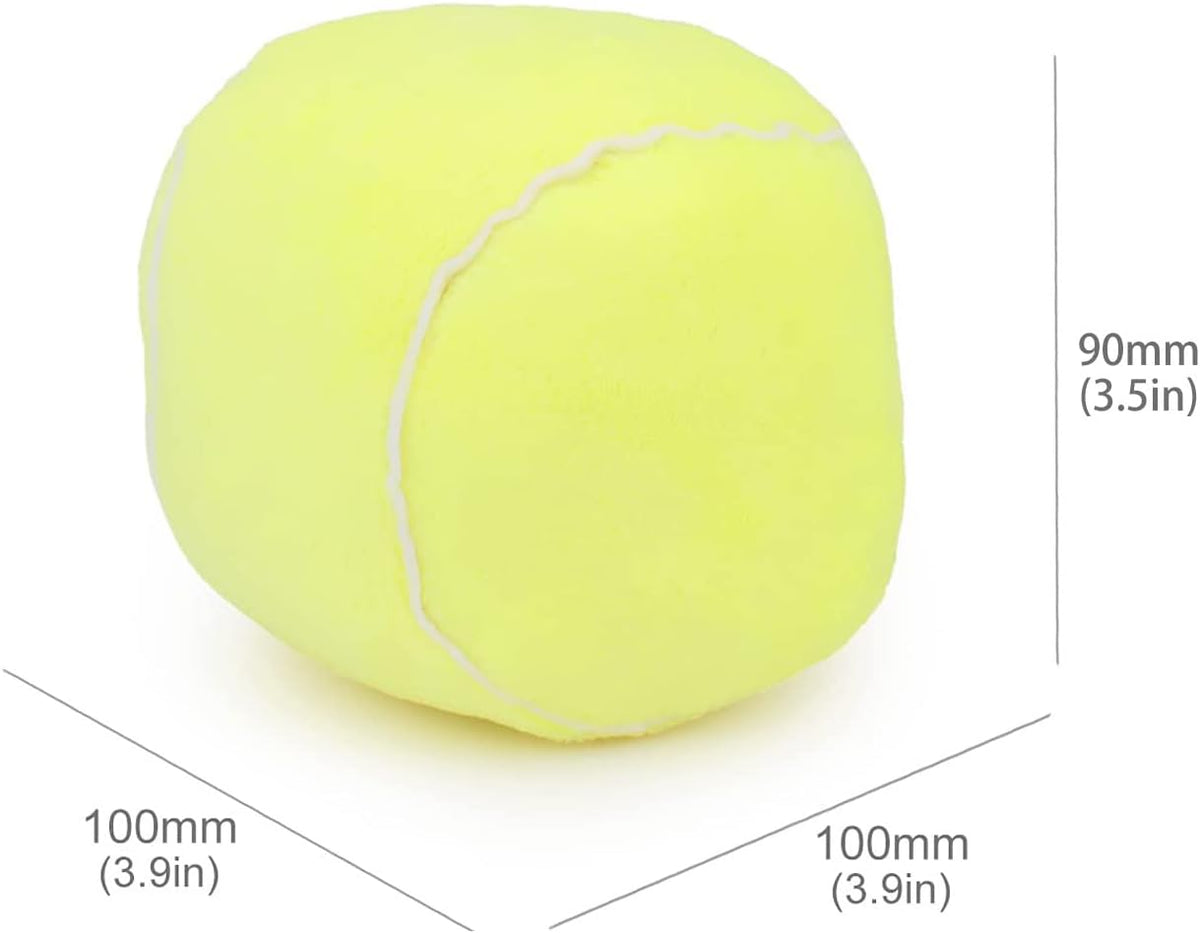 Dog Toys Balls, Chewable Plush Football for Dogs, Soft Pet Ball - Tennis - image 2